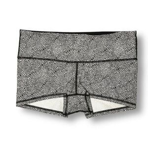 Lululemon 8 Boogie Shorts Plush Petal Deep Coal Ghost Print Pocket Gym Yoga